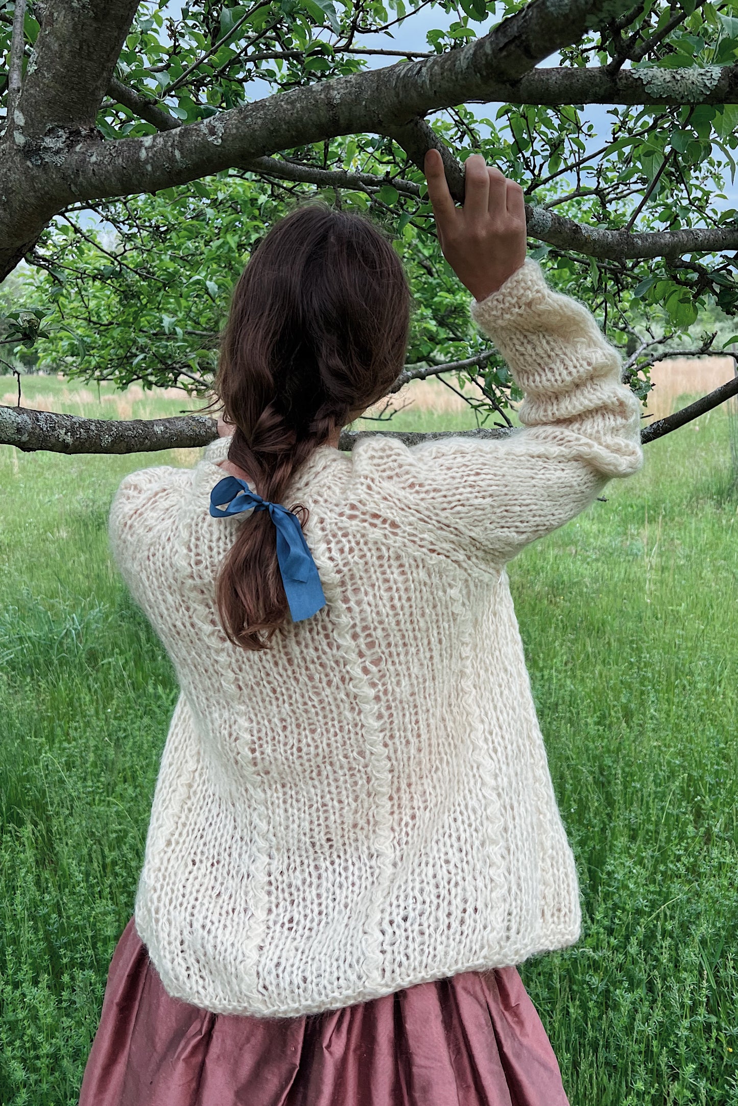 1950s Natural Mohair Loosely Woven Cardigan