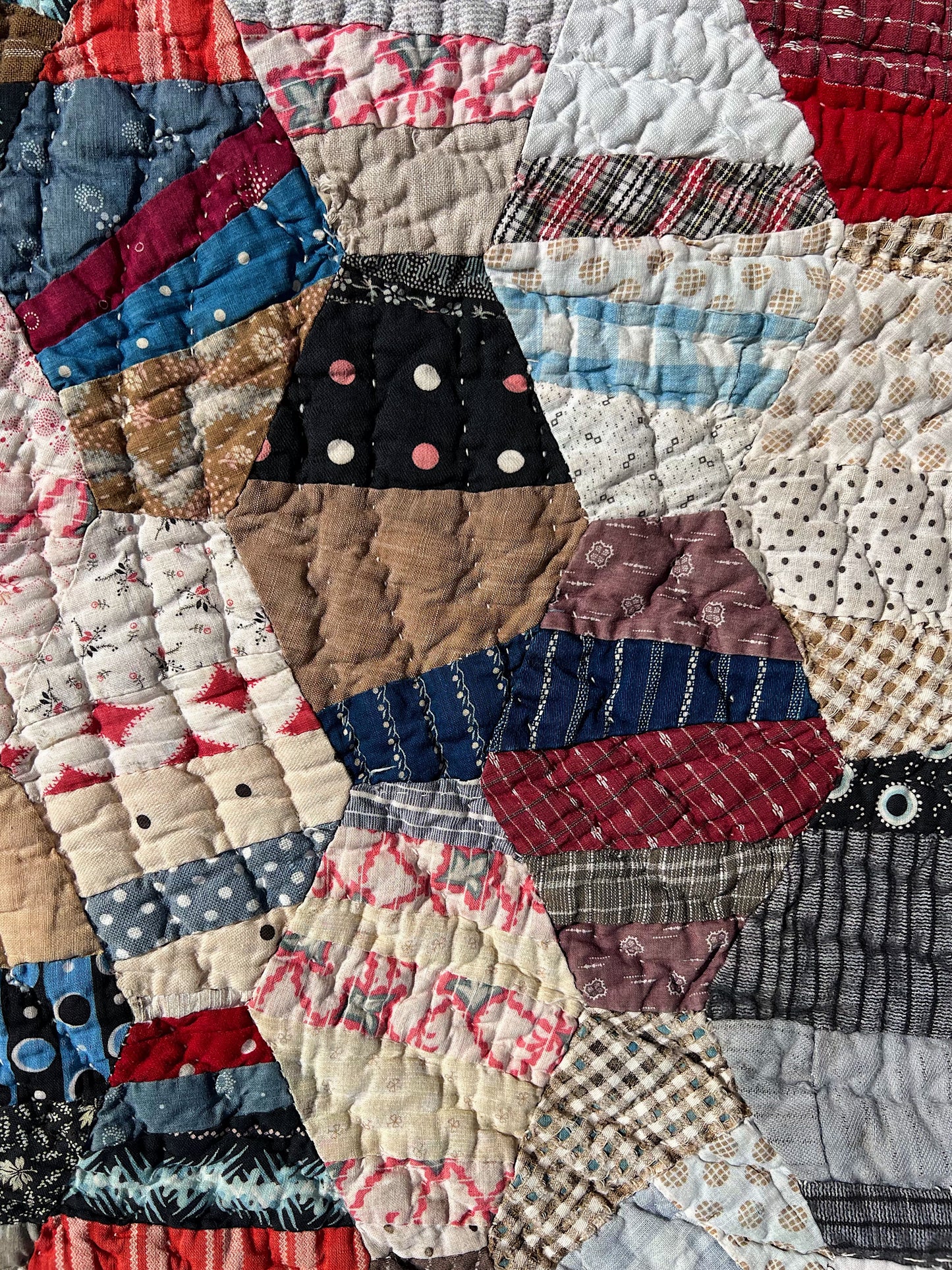 19th Century Cotton Crazy Quilt