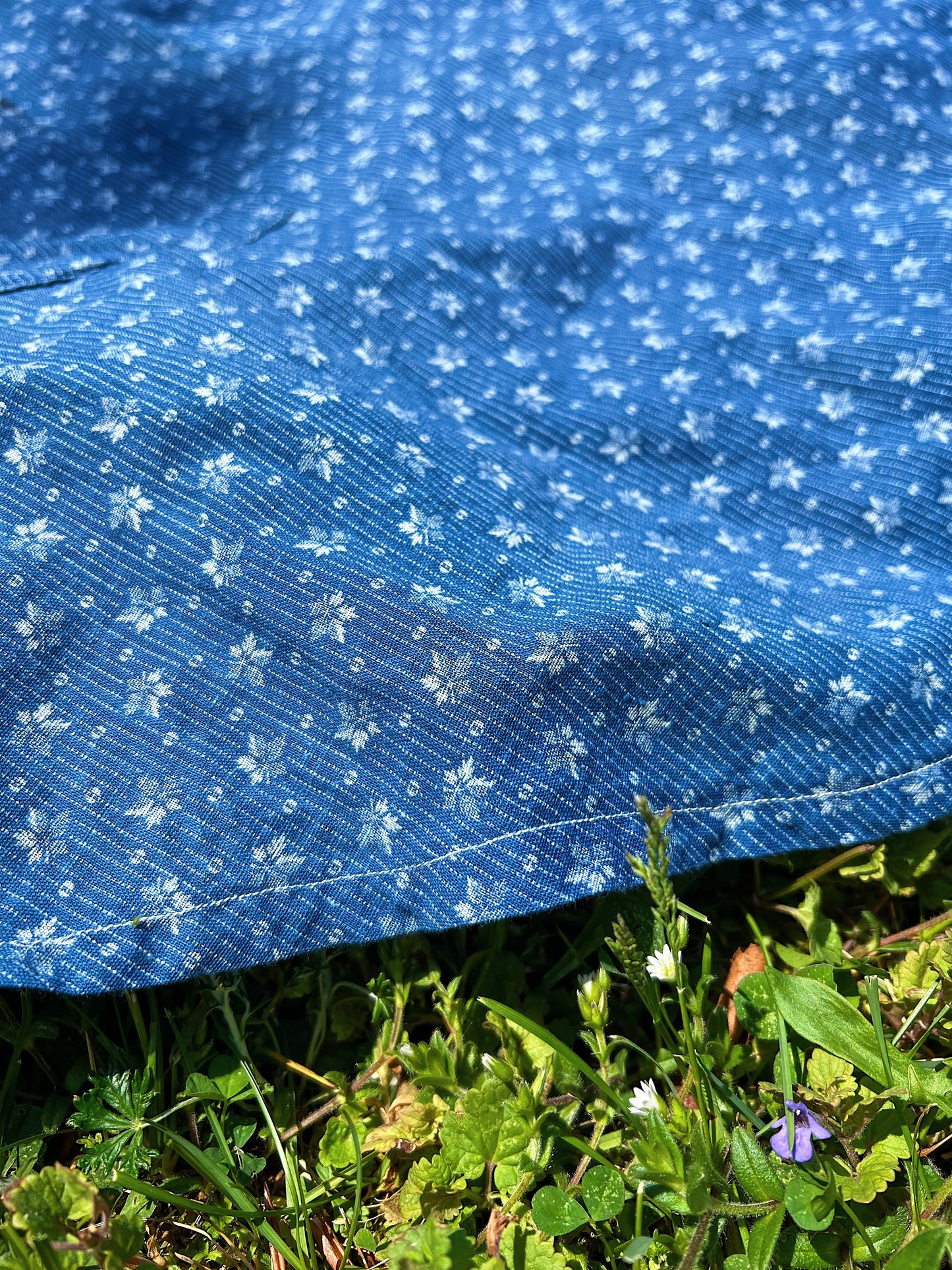 1900s Indigo Calico Apron