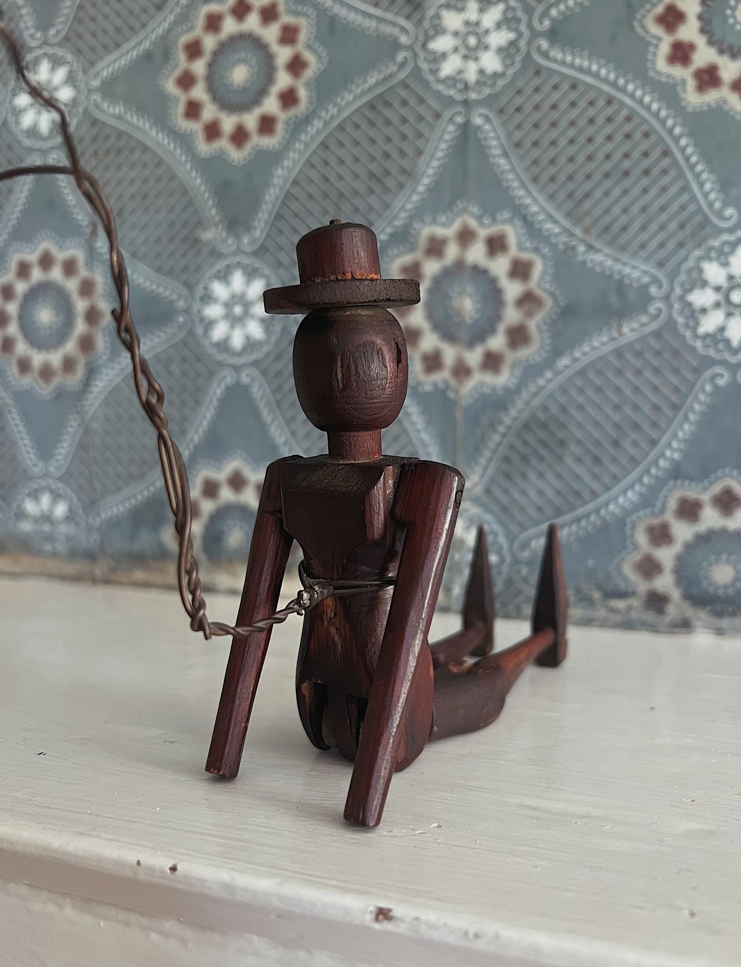 19th Century Folk Art Jig Dancer Articulated Doll