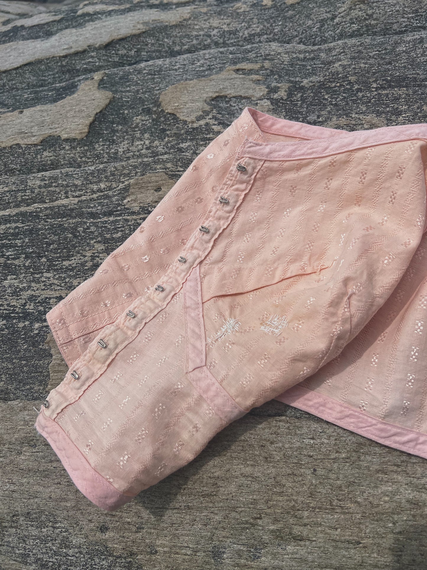 30s/40s Rayon/Cotton Ballet Pink Bralette — Rare Plus Size