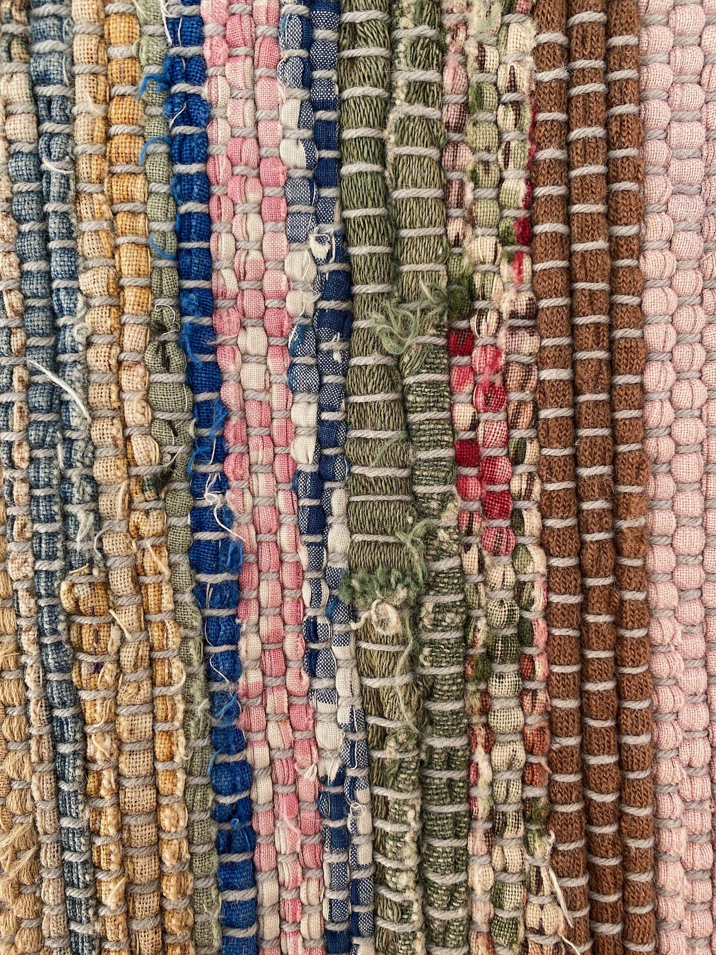 1930s Long Rag Rug Runner