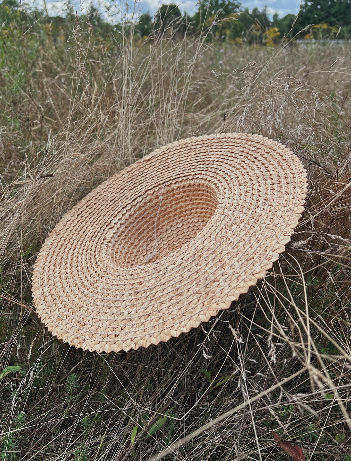 Authentic 1930s Hand Woven Straw Farm Hat