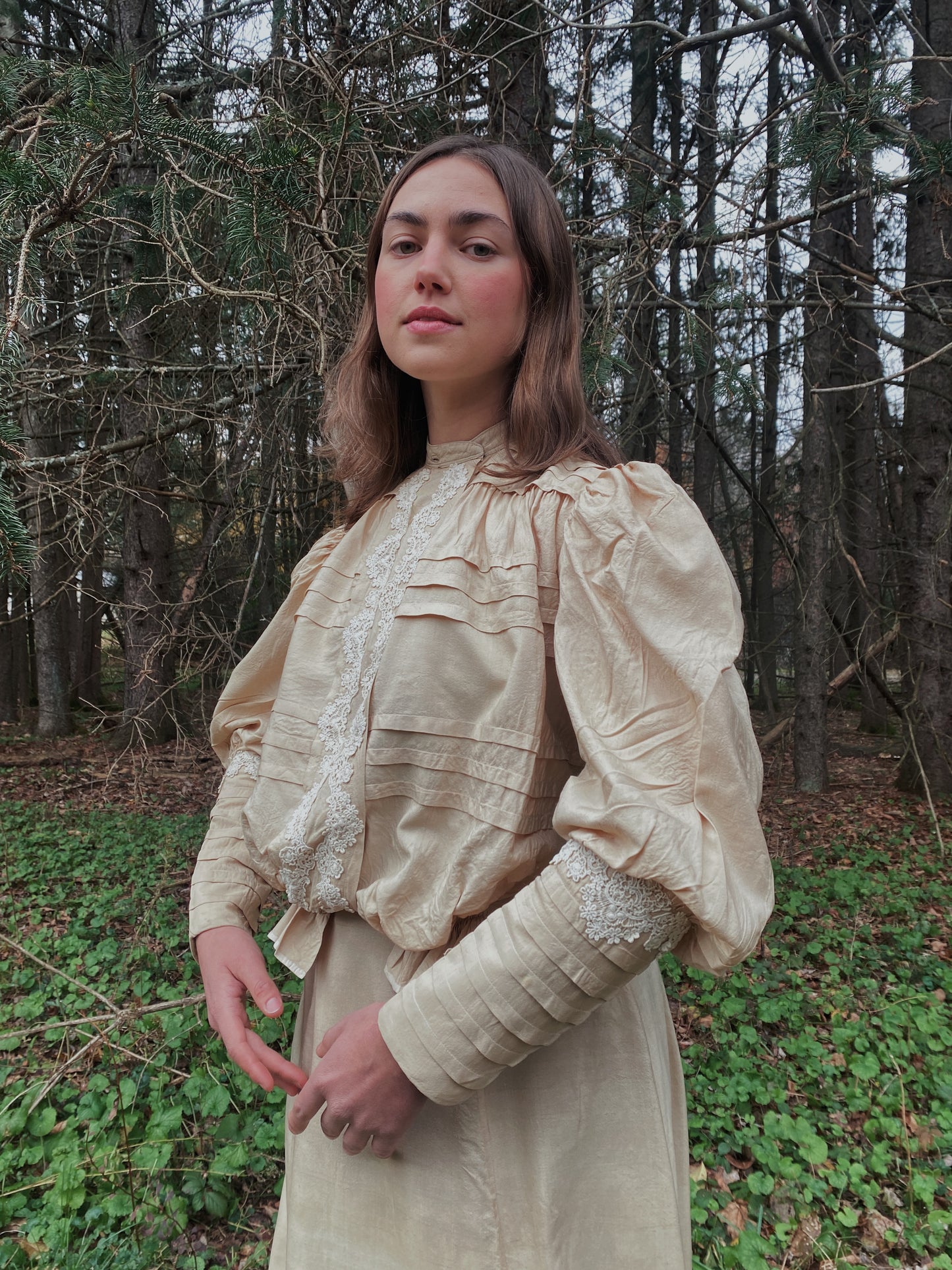 Victorian Ivory Raw Silk Set