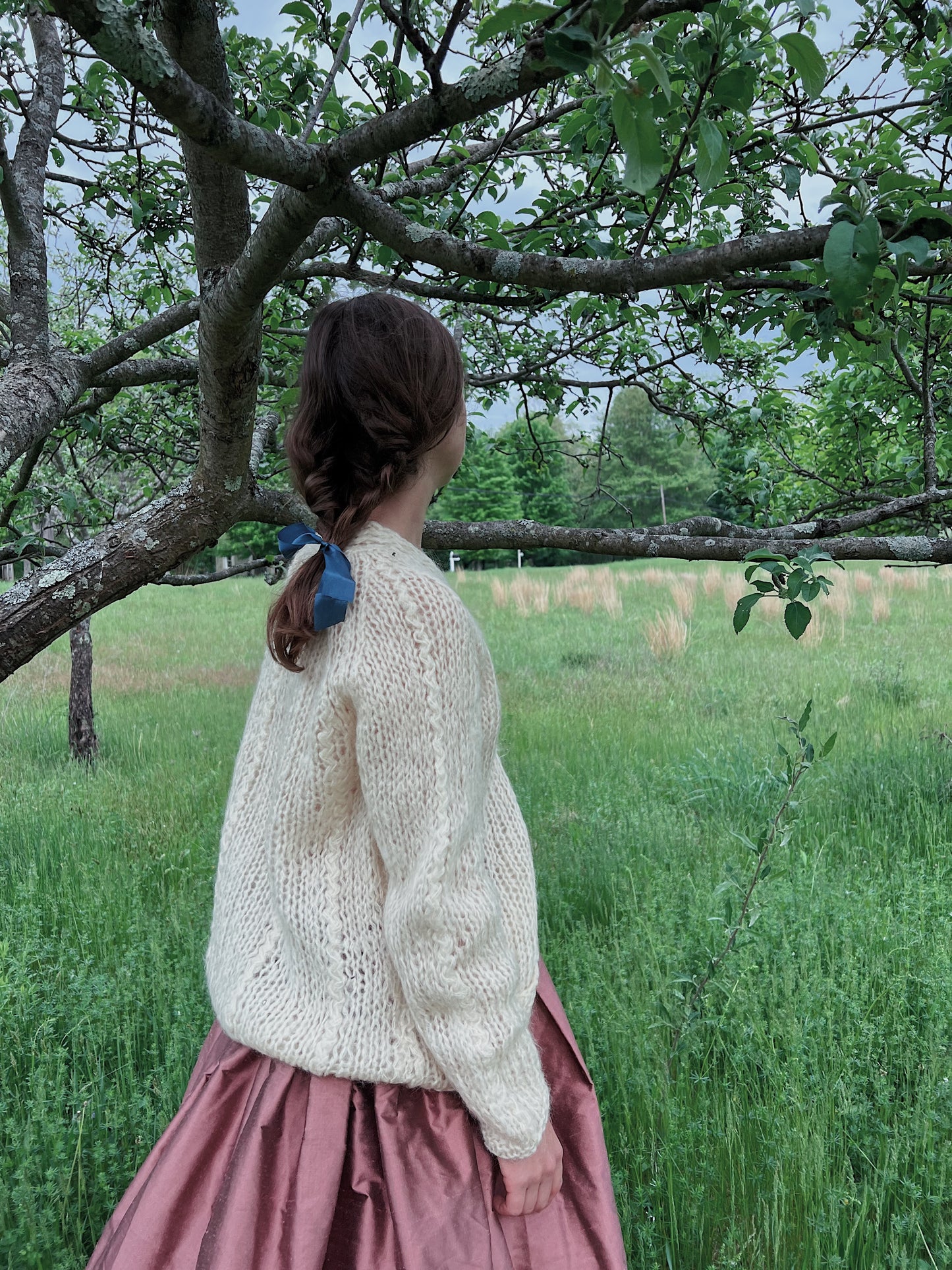1950s Natural Mohair Loosely Woven Cardigan