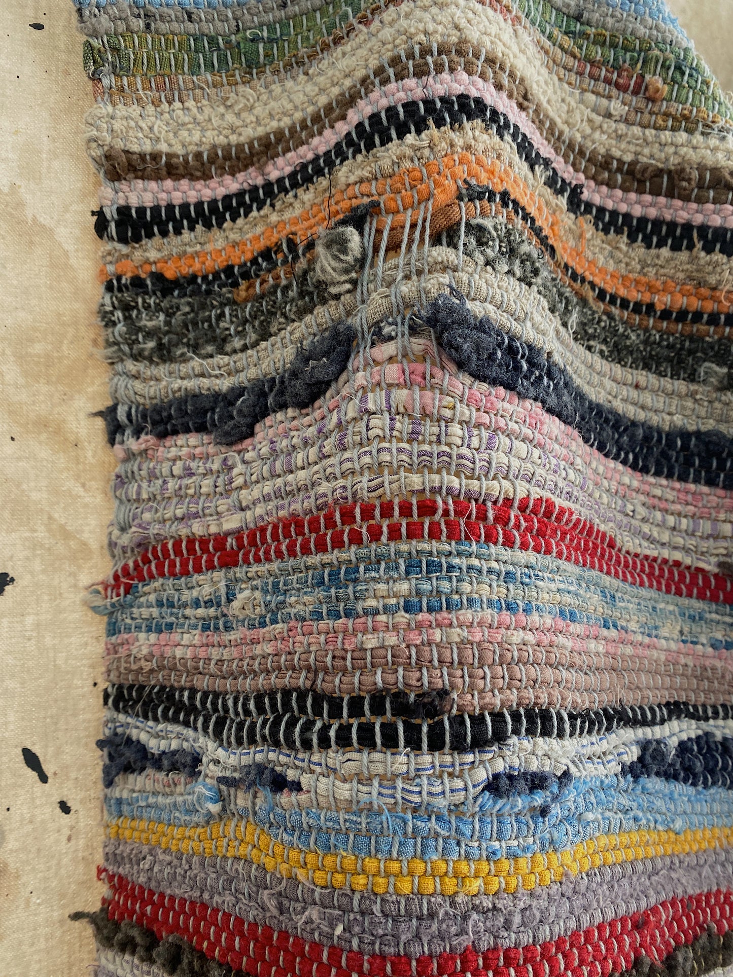 1930s Long Rag Rug Runner