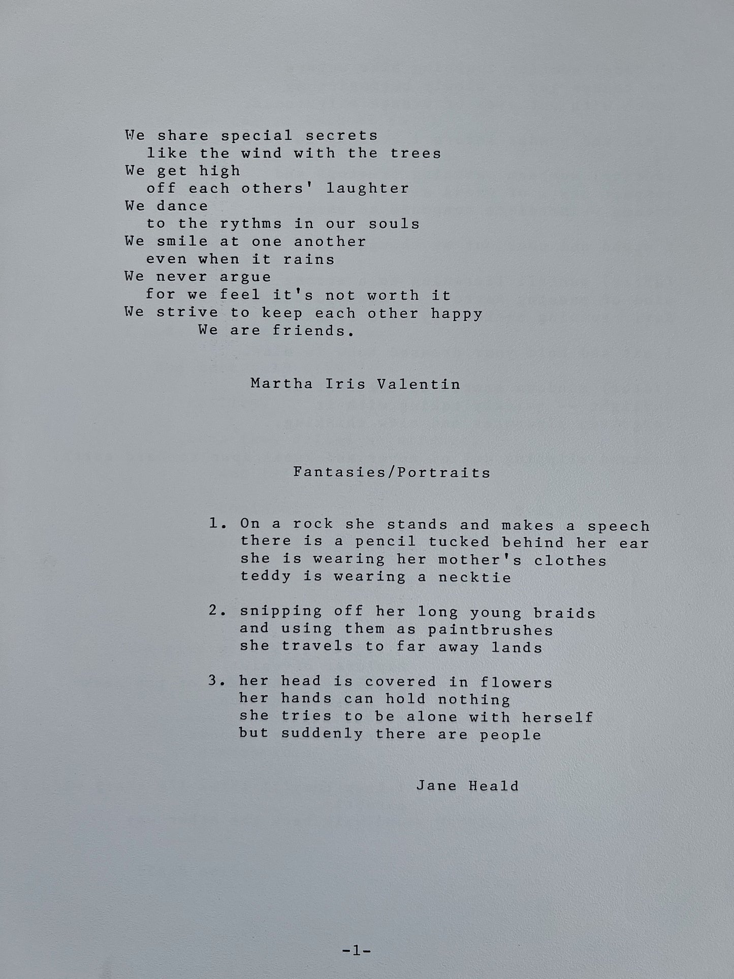 Fredonia Women’s Collective An Anthology, Published 1977