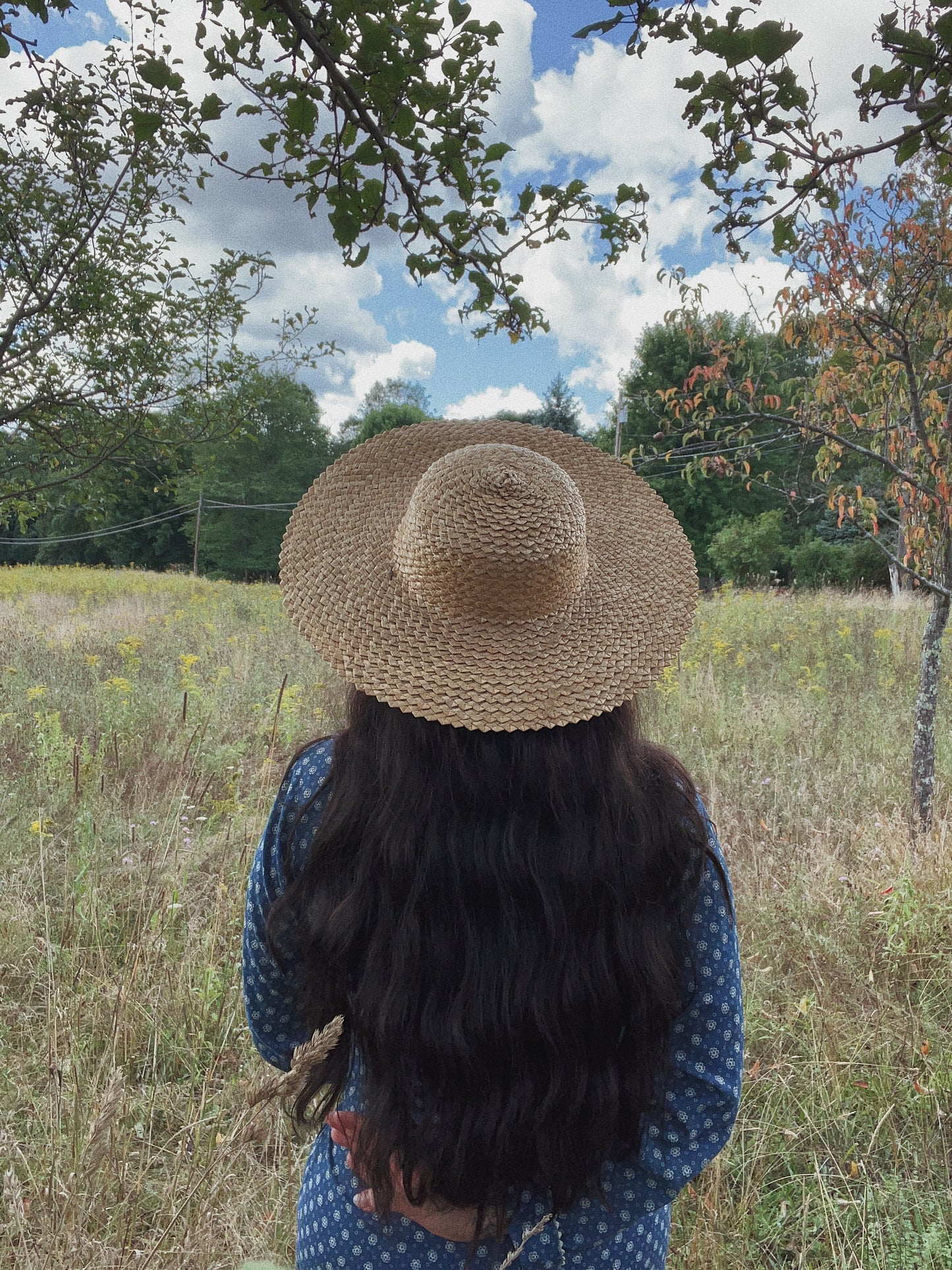 Authentic 1930s Hand Woven Straw Farm Hat
