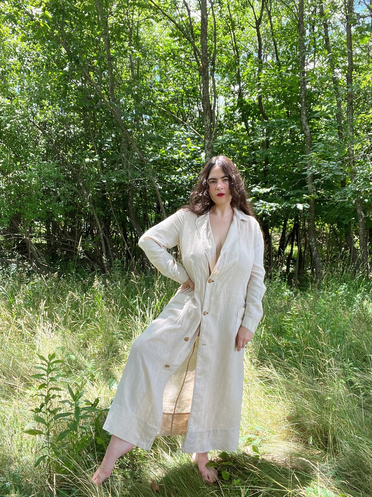 1910s Linen Motoring Duster, Lightweight
