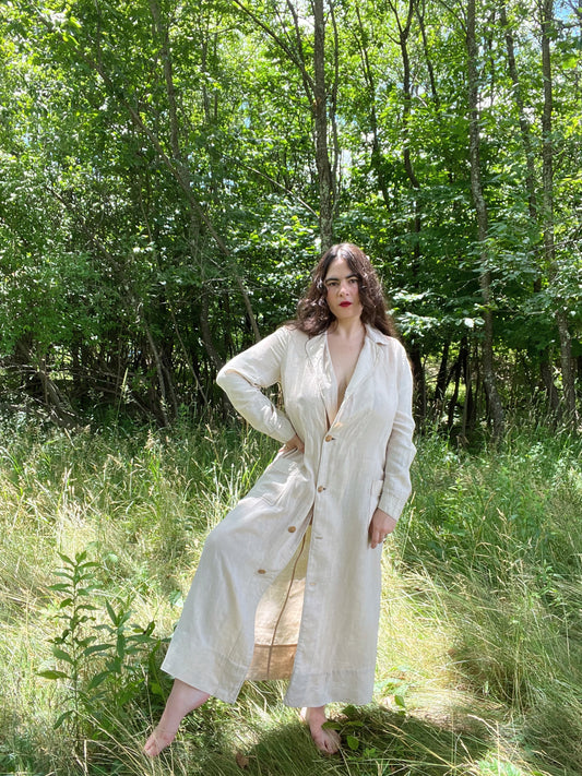 1910s Linen Motoring Duster, Lightweight