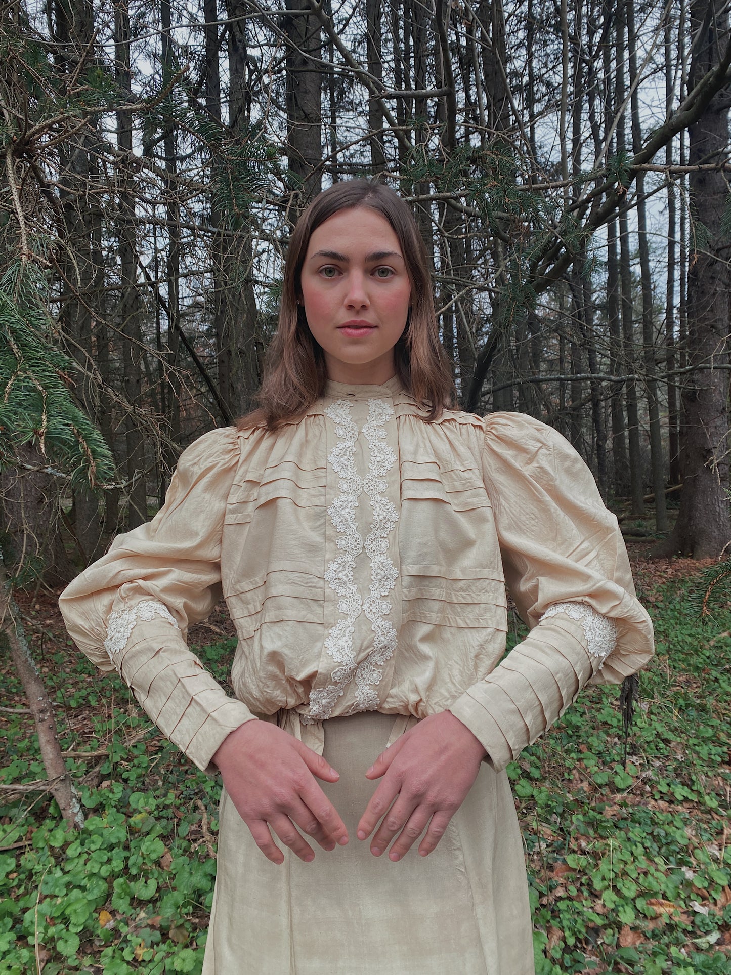 Victorian Ivory Raw Silk Set