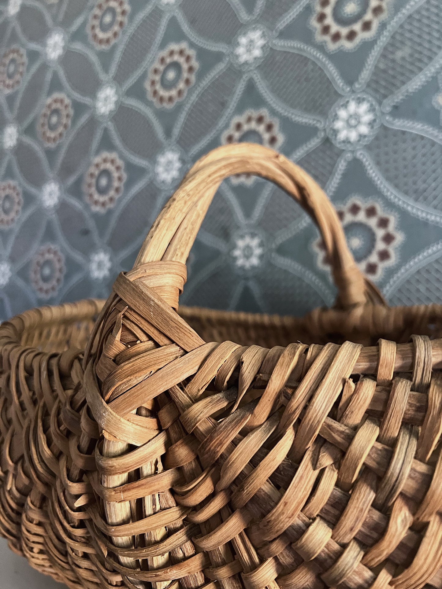 19th Century Woven Buttocks Basket