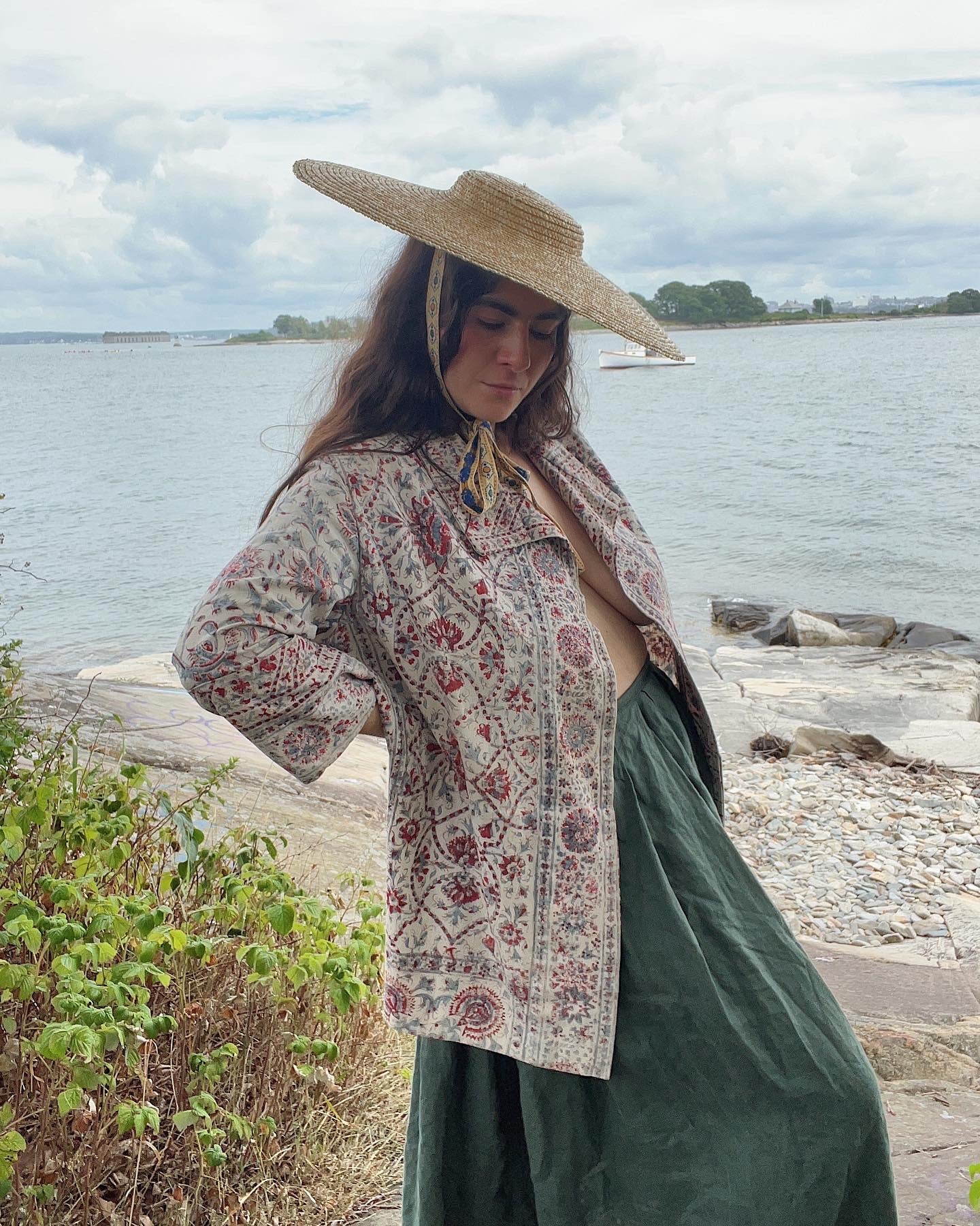 1930s Block Print Open Jacket