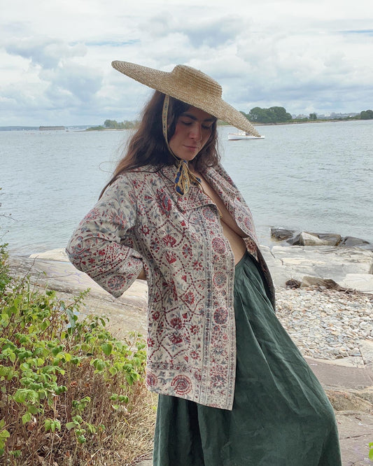 1930s Block Print Open Jacket