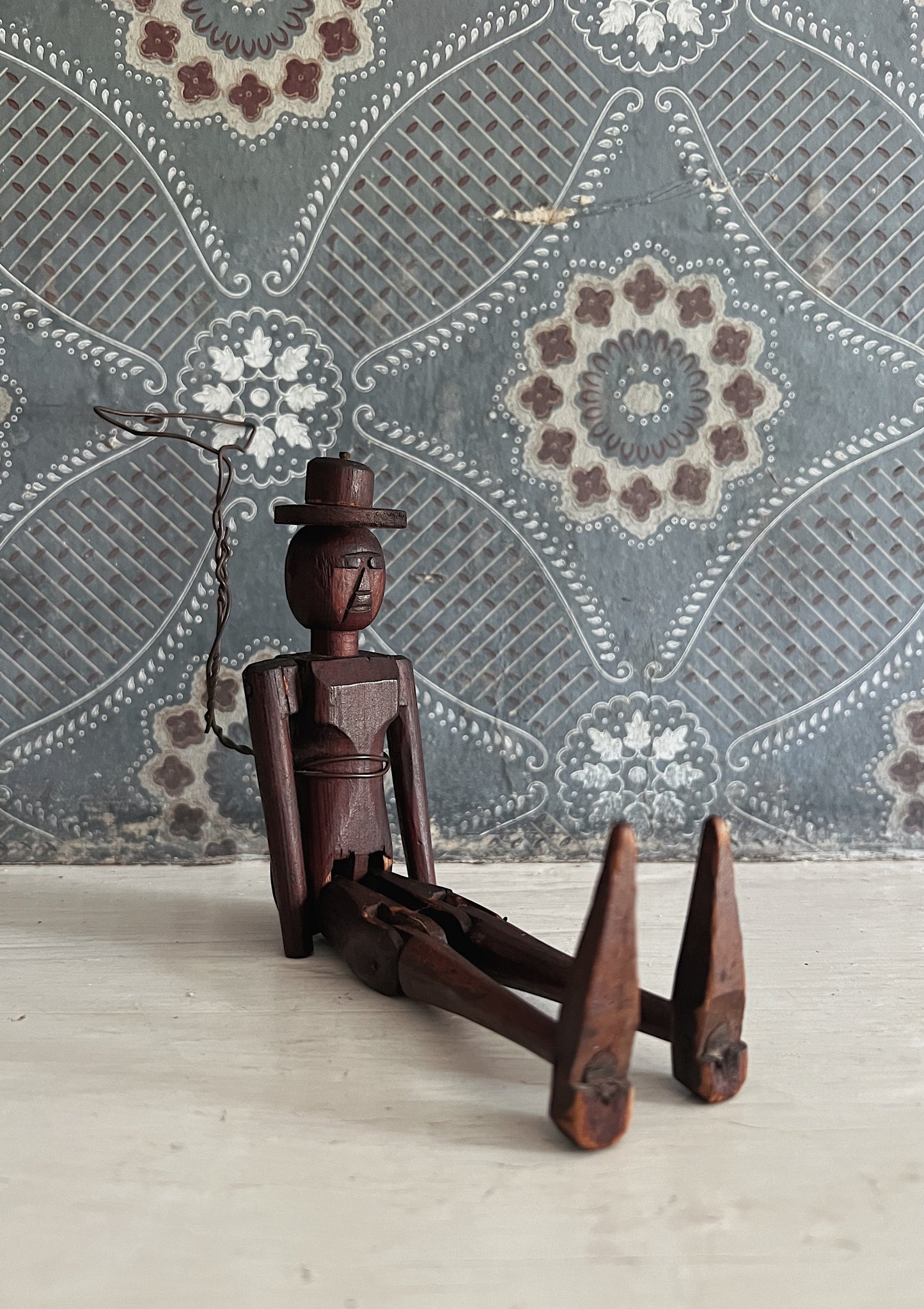 19th Century Folk Art Jig Dancer Articulated Doll