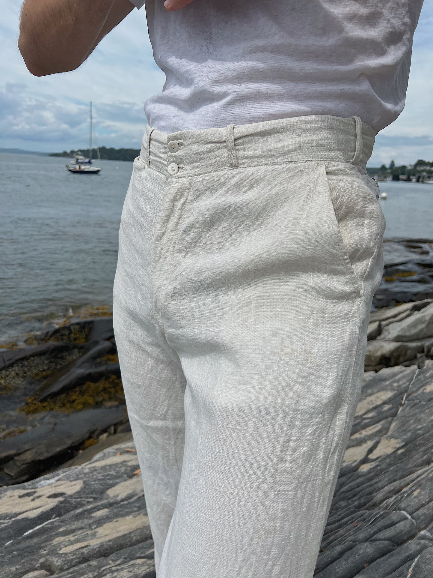 1930s Linen Sportswear Trousers With Buckle