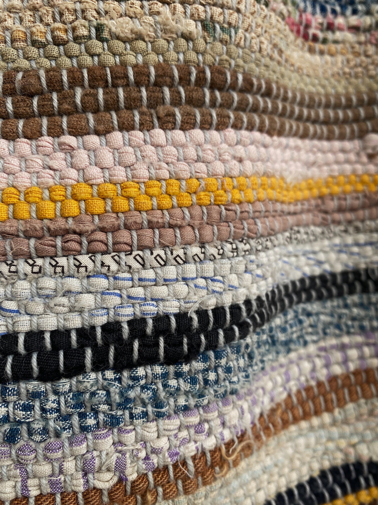 1930s Long Rag Rug Runner