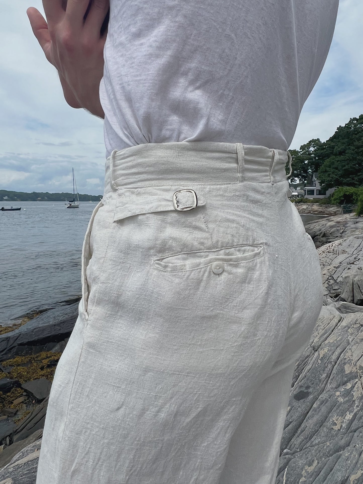 1930s Linen Sportswear Trousers With Buckle