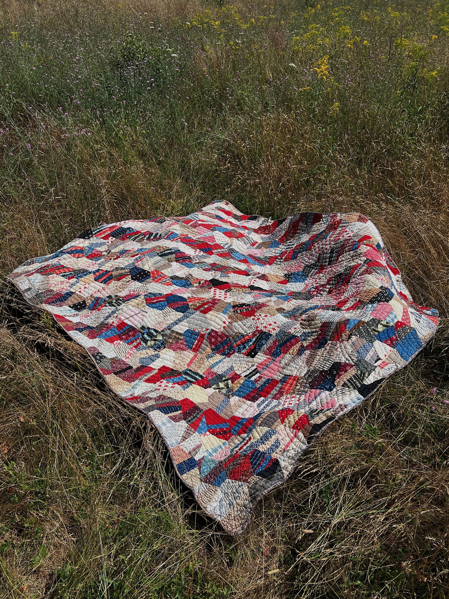 19th Century Cotton Crazy Quilt