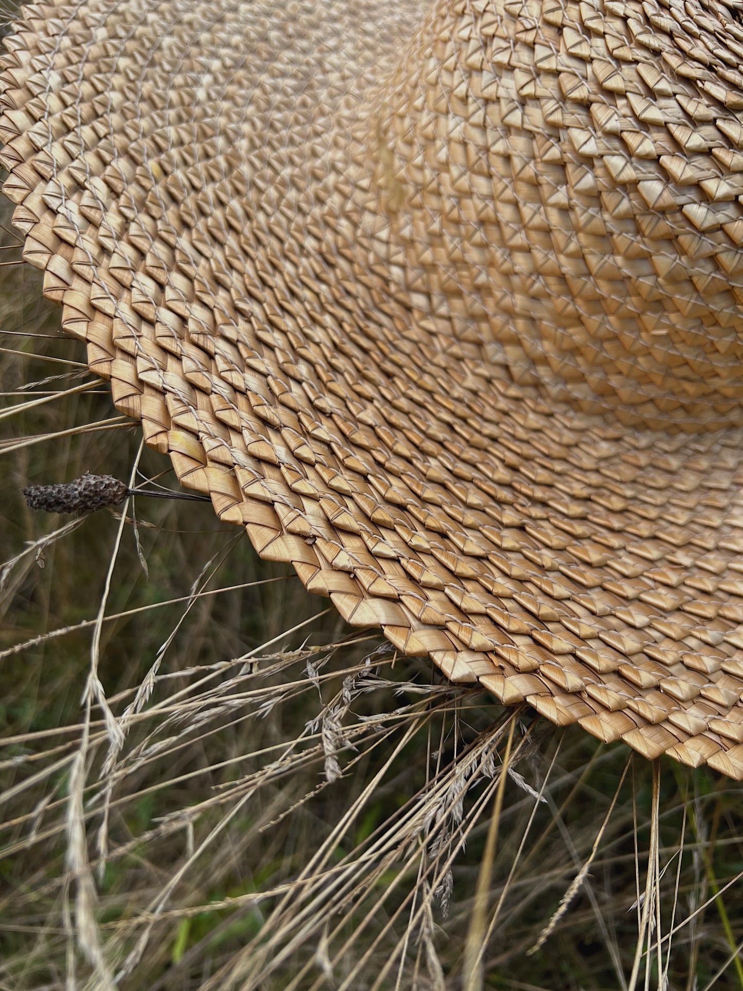 Authentic 1930s Hand Woven Straw Farm Hat