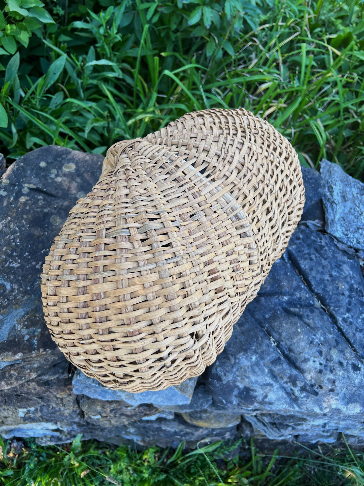 19th Century Woven Buttocks Basket