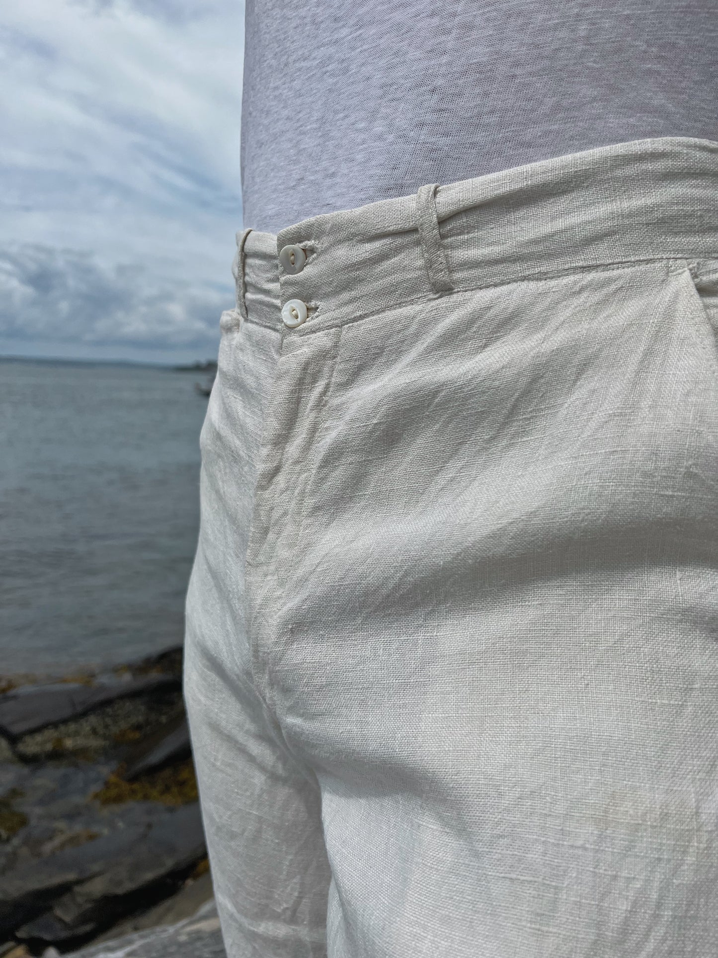 1930s Linen Sportswear Trousers With Buckle
