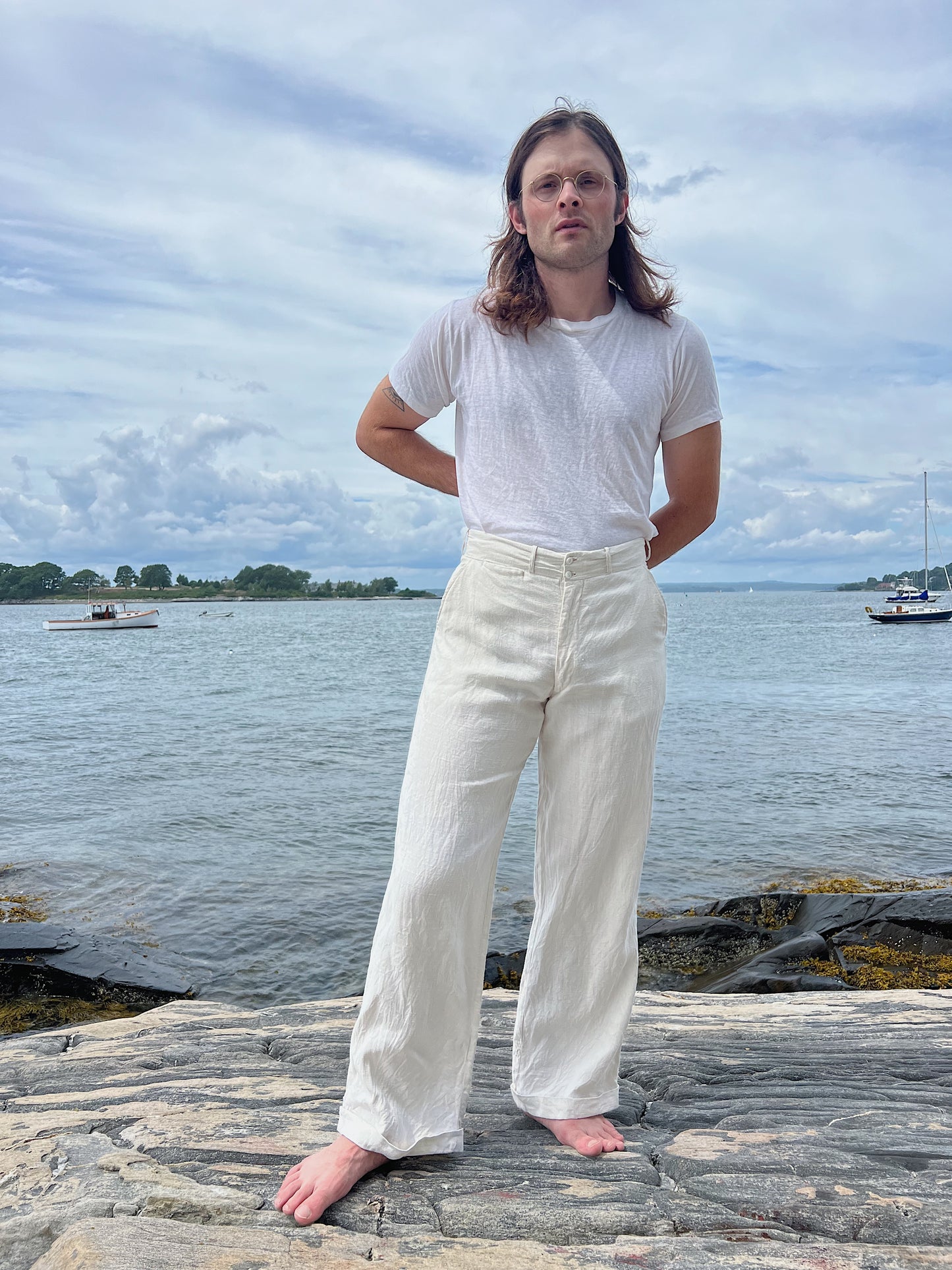 1930s Linen Sportswear Trousers With Buckle