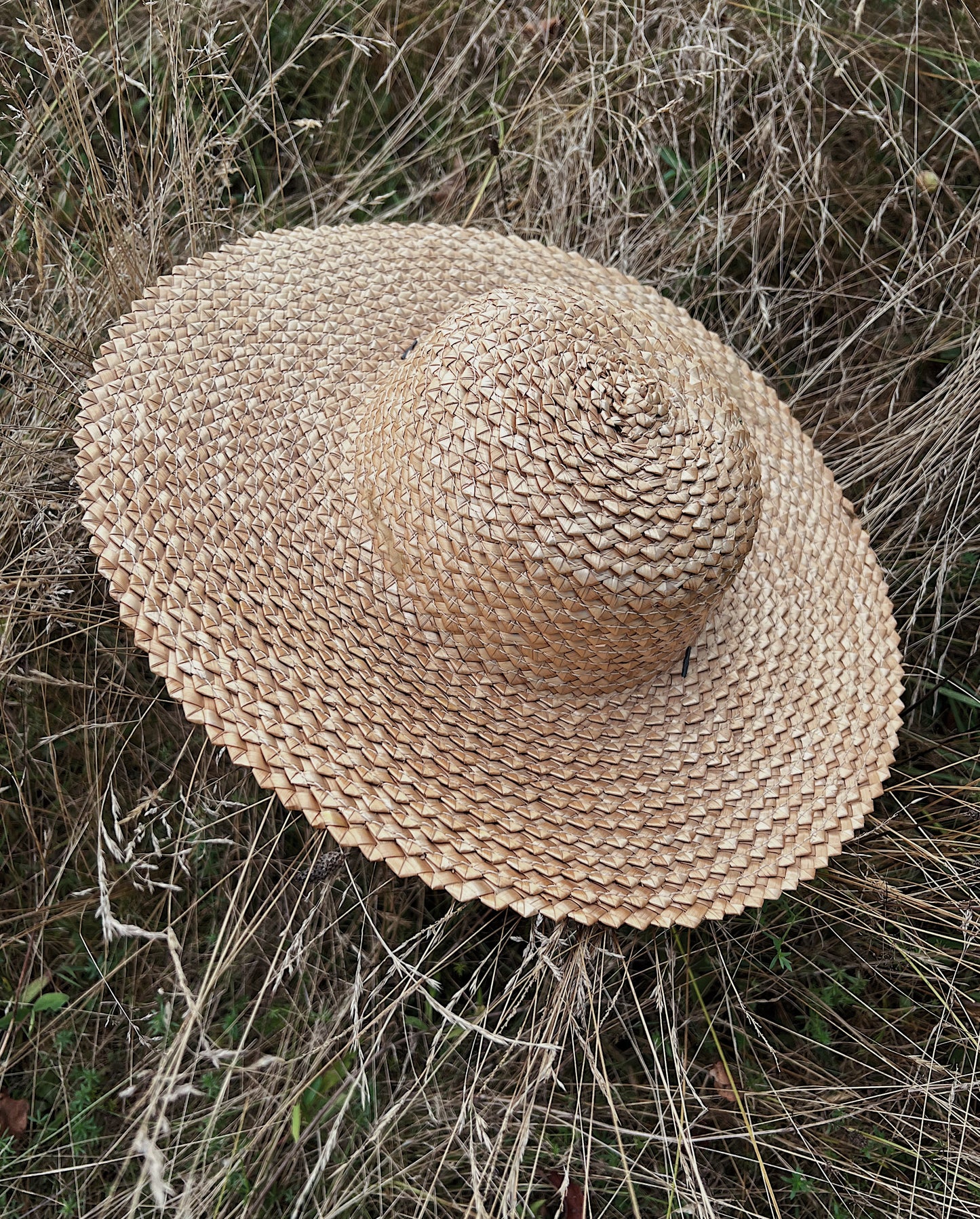 Authentic 1930s Hand Woven Straw Farm Hat