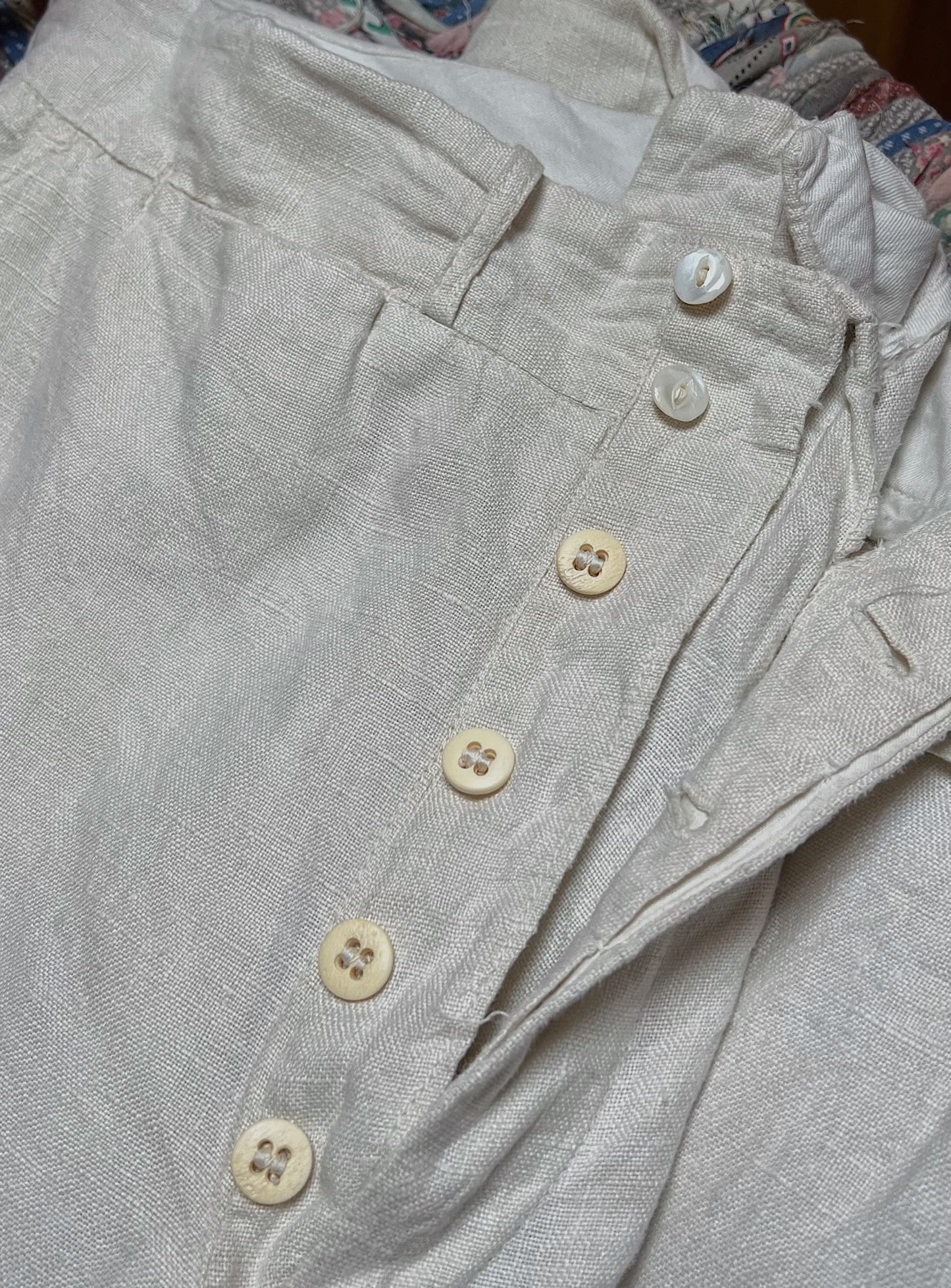 1930s Linen Sportswear Trousers With Buckle