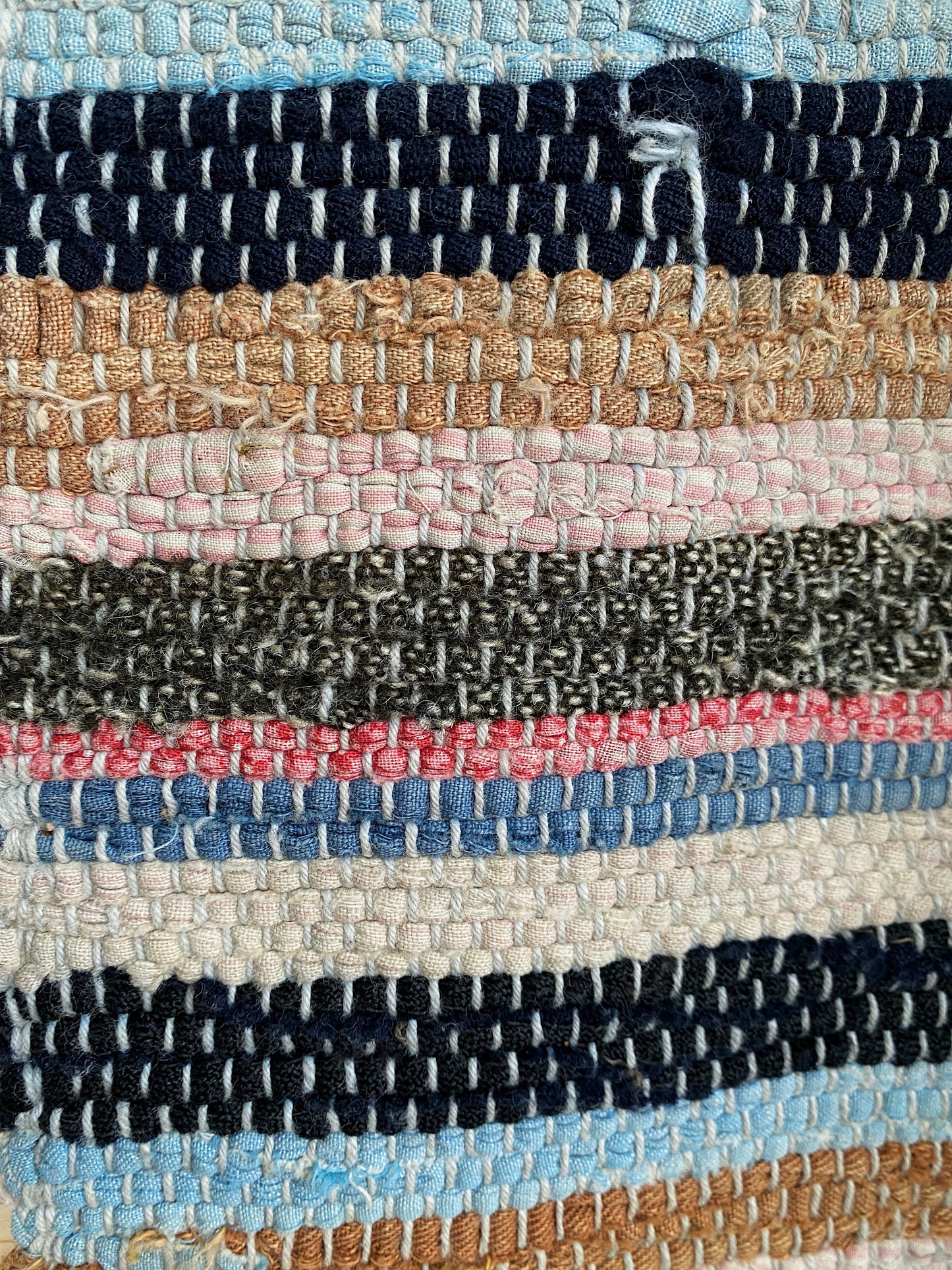 1930s Long Rag Rug Runner