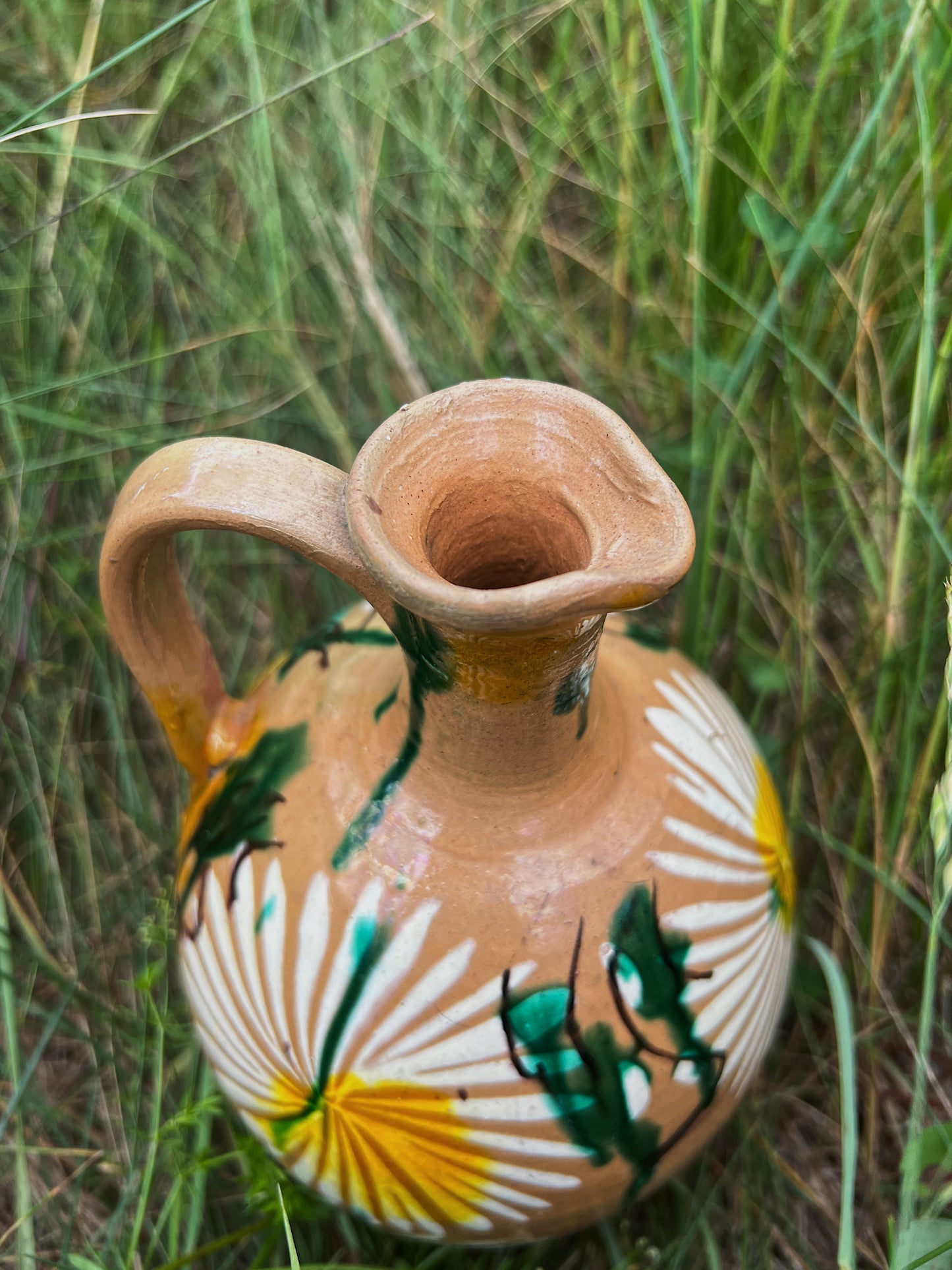 30s/40s Mexican Hand-Painted Pitcher