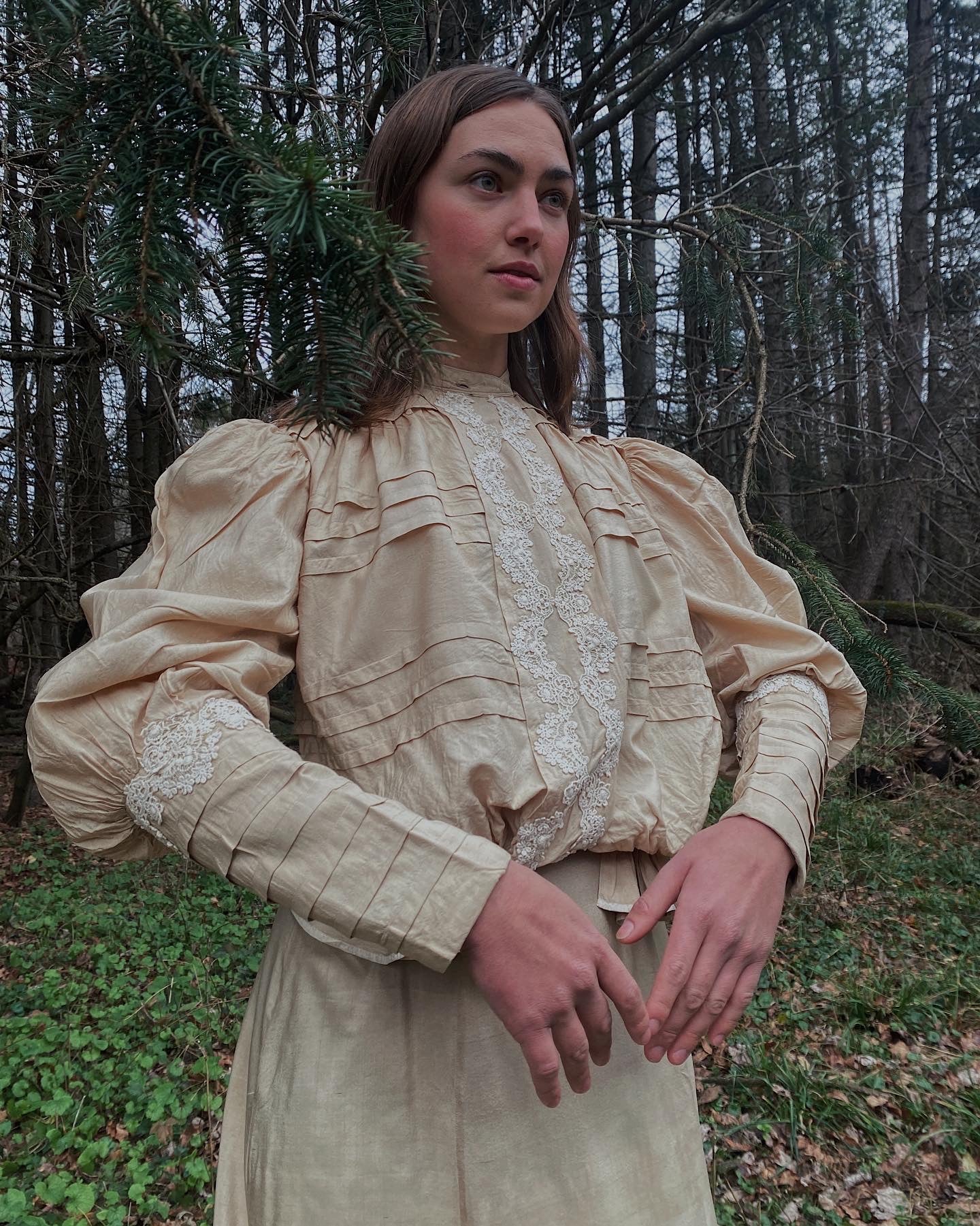 Victorian Ivory Raw Silk Set