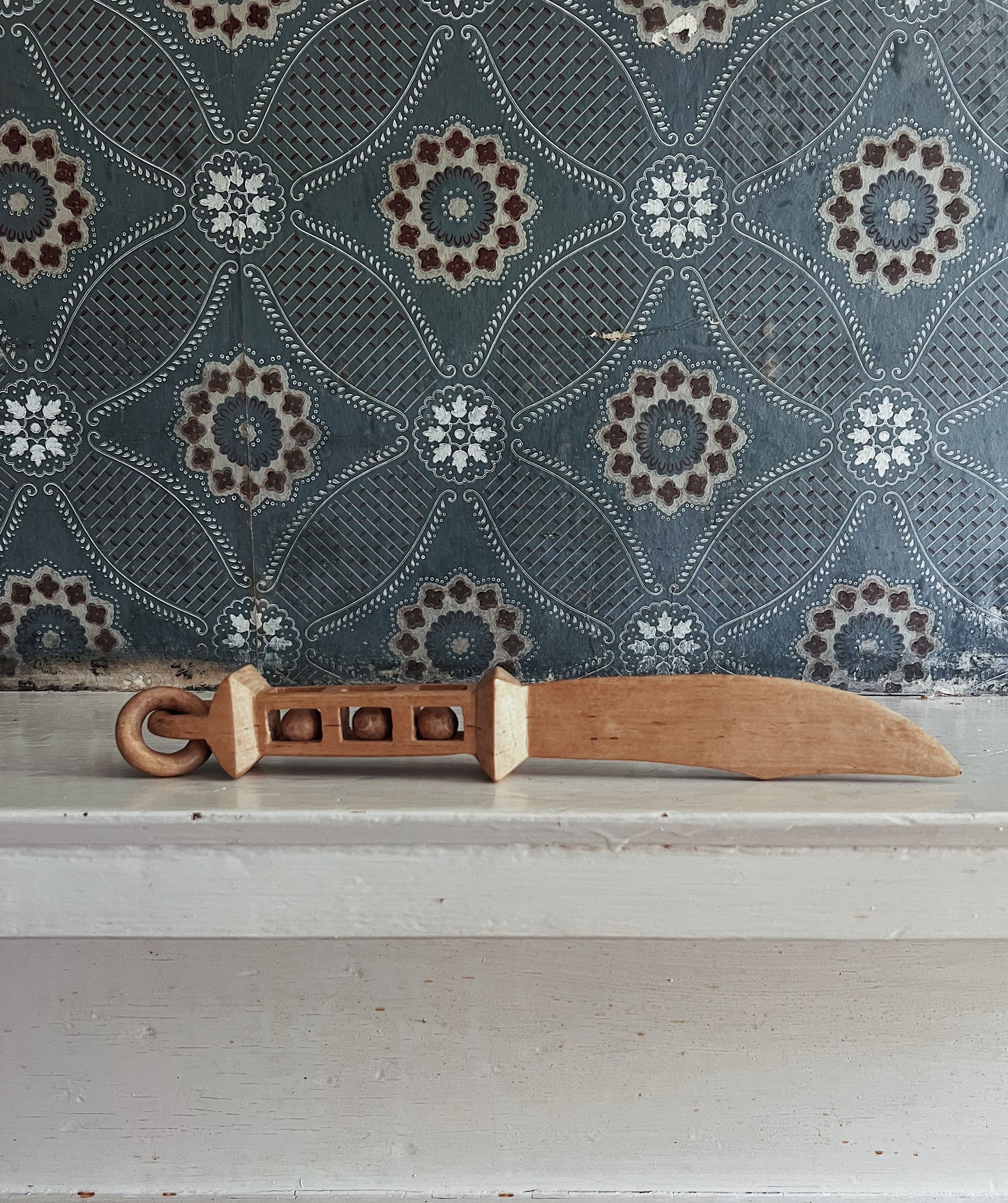 Antique Hand Carved Folk Art Whimsy Dagger