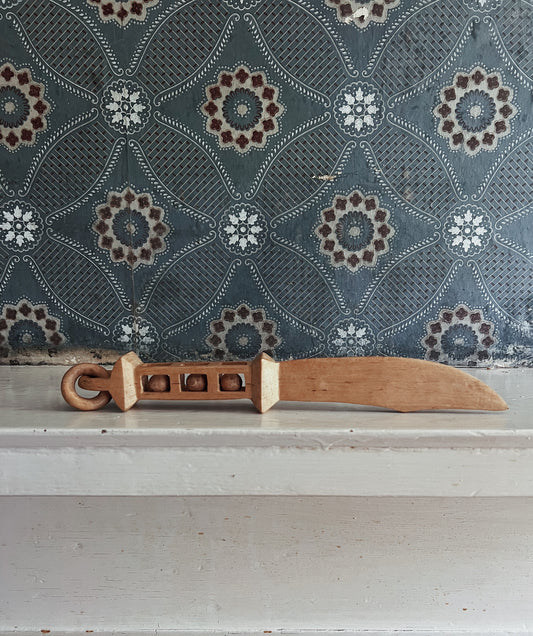 Antique Hand Carved Folk Art Whimsy Dagger